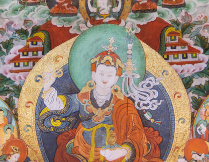 Thangka de l'arbre de refuge Gourou Rinpoché