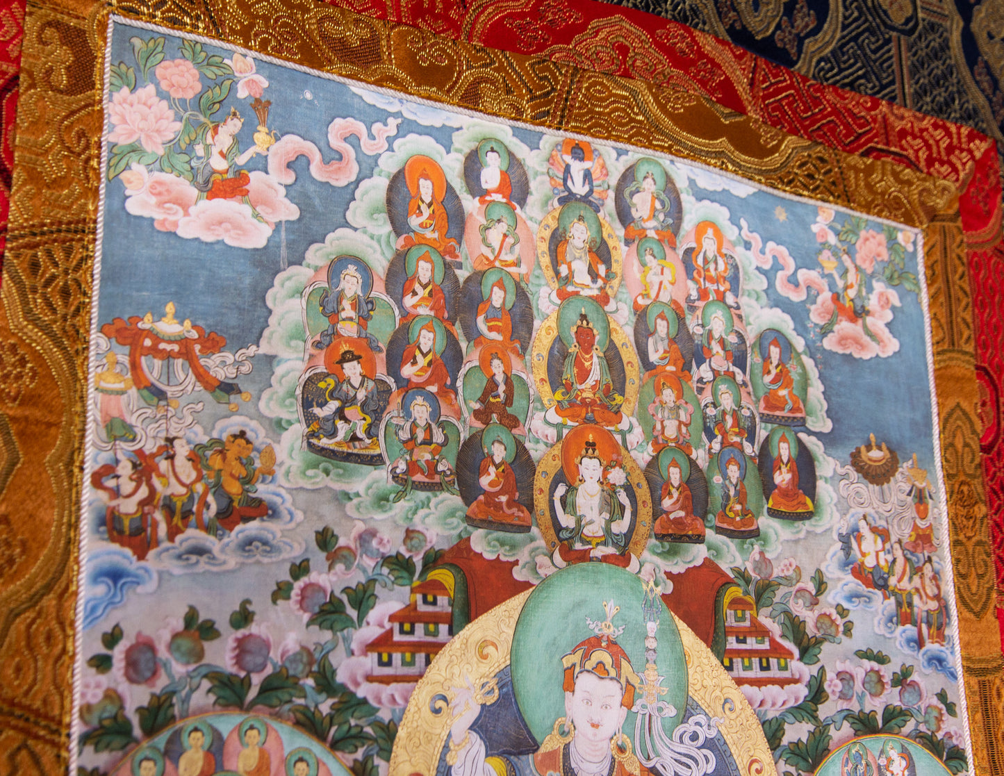 Guru Rinpoche Refugio Árbol Thangka III